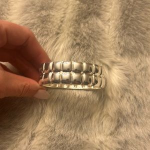 New silver hinged bracelet